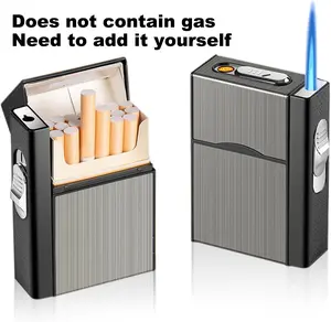 Outdoor Portable Rechargeable Weatherproof Lighter Case with USB Charging – Fits 20 Units, Tungsten Coil Igniter, Ideal for Camping(No Gas Included)