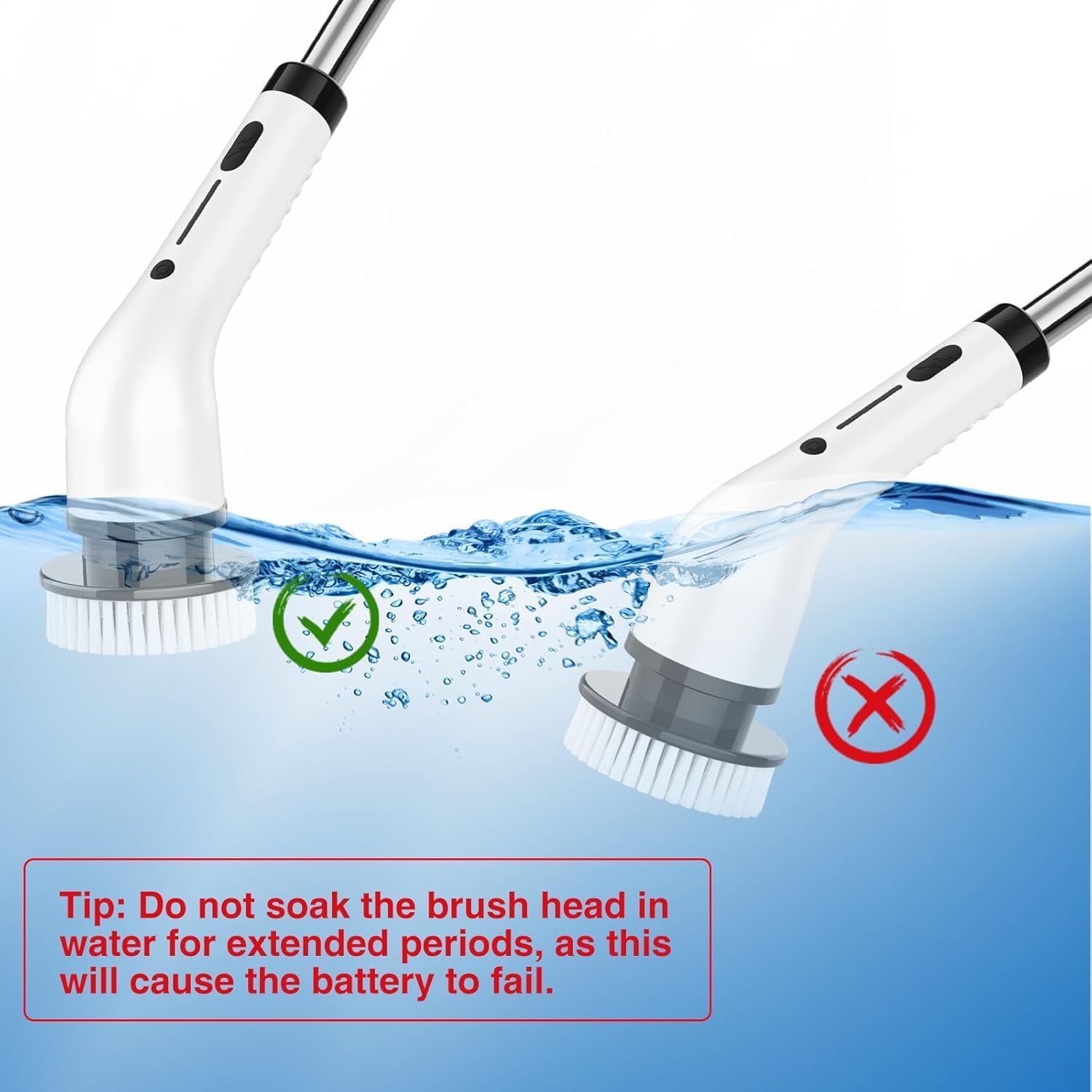 2026 New Model Electric Spin Scrubber Cordless IPX7 Waterproof Multi-Surface Cleaning Brush Long Battery Life Adjustable Speed Extendable Handle Multi-Purpose Kit for Bathroom Kitchen Durable Powerful-Multifunction shower scrubber tiktok shop deals