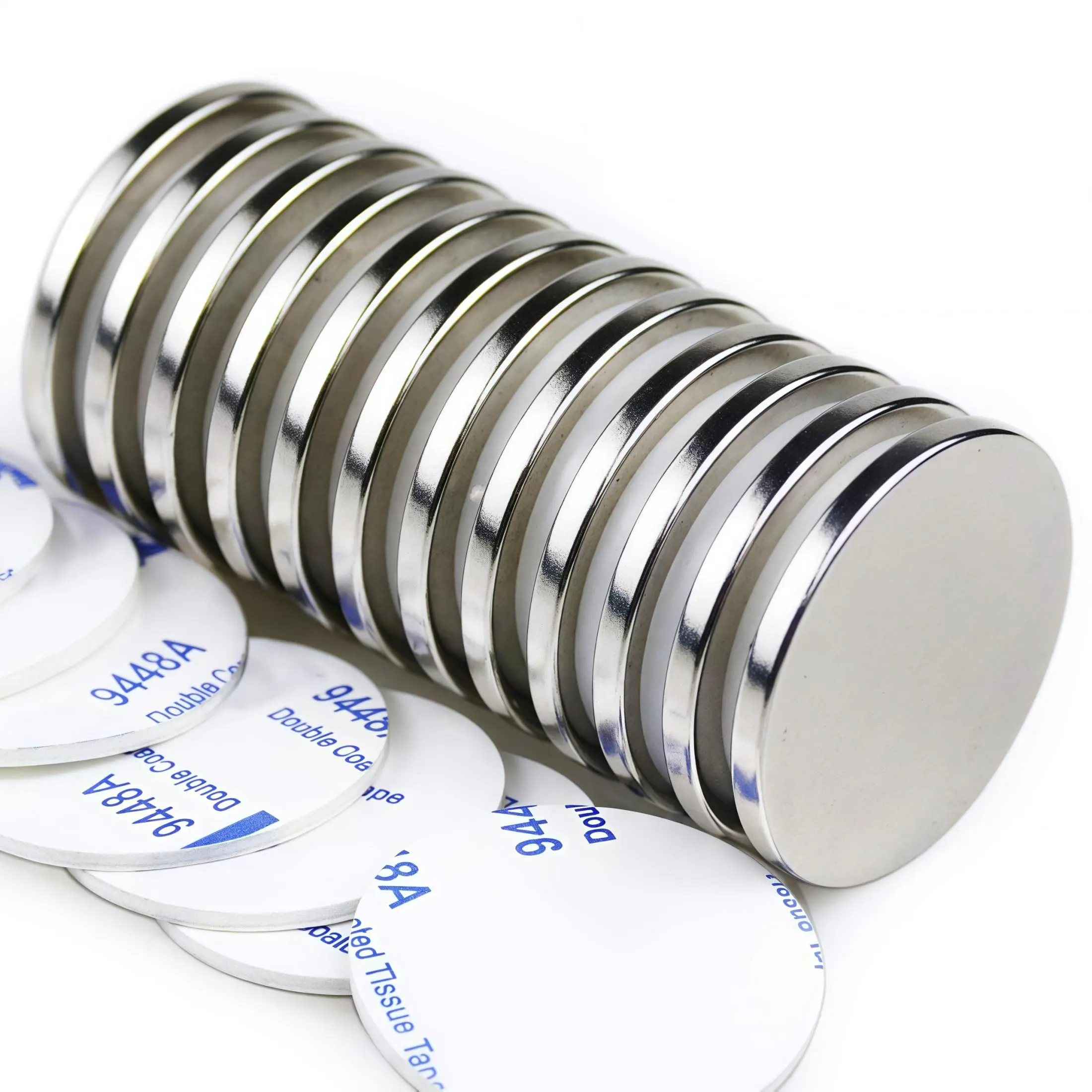 Strong Neodymium Disc Magnets, Rare Earth Magnets, Magnet with Adhesive Backing, Magnets for Home, Office, School