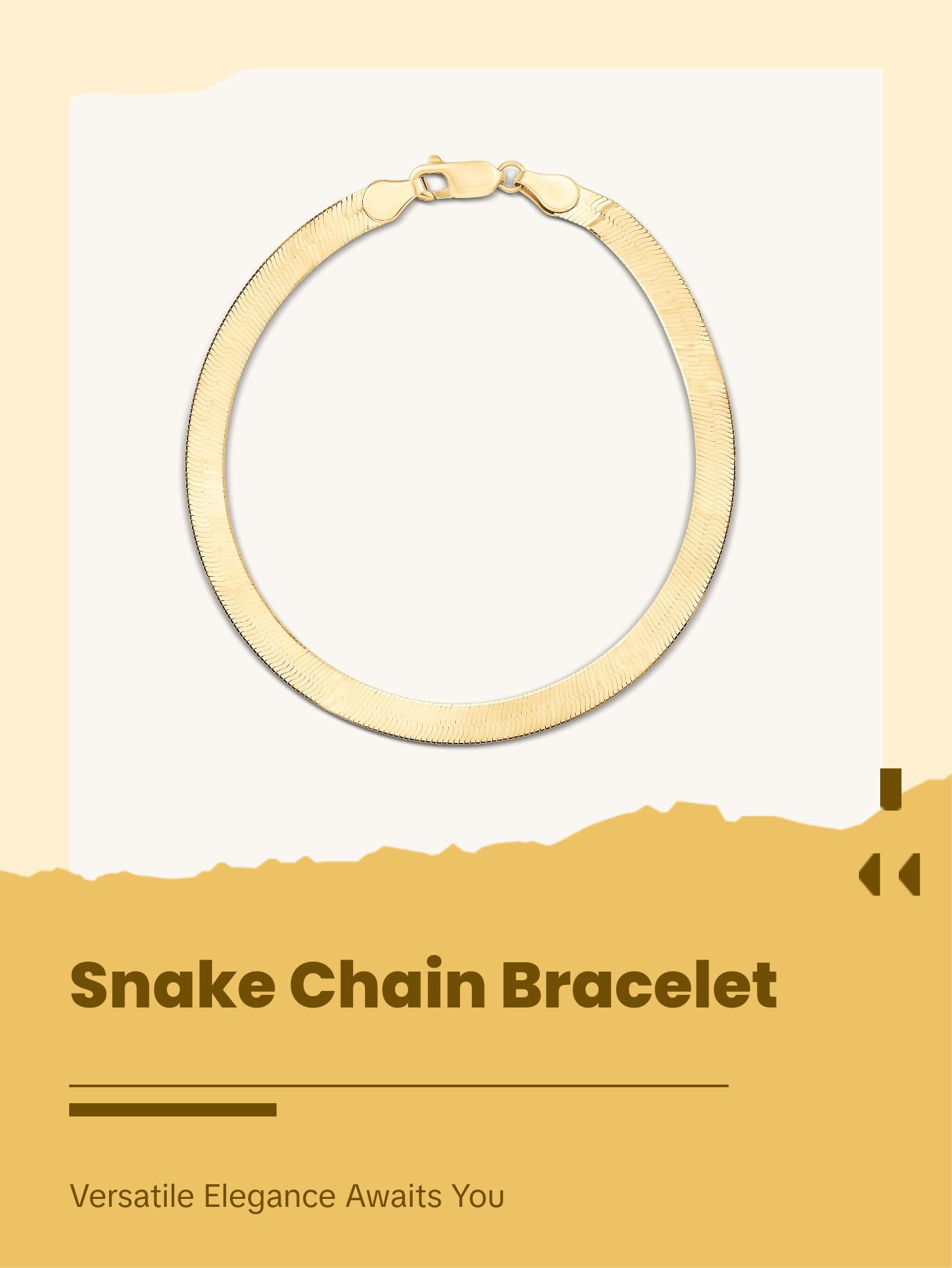 Herringbone Snake Chain Bracelet