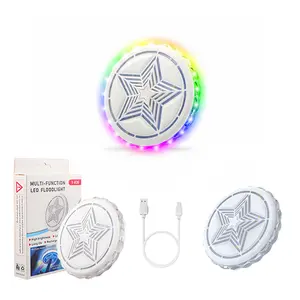 Magnetic LED Car Interior Roof Dome Light, USB Rechargeable Wireless Ambient Lamp for Cars, SUVs, Trucks
