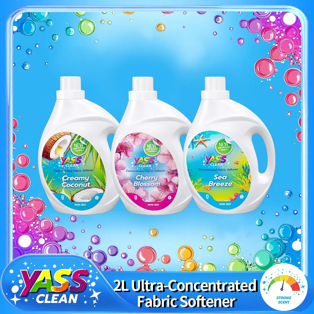 Yass Clean Non Bio Sumptuous Fabric Softener 60 Washes 2L 68 OZ Creamy Coconut Duvet Day Sea Breeze Ultra-Concentrated Gentle Next to Sensitive Skin Provides Complete Clothes Protection,dealsforyou|summerwins|summersale|midyearsale|restock|dealsforyoudays
