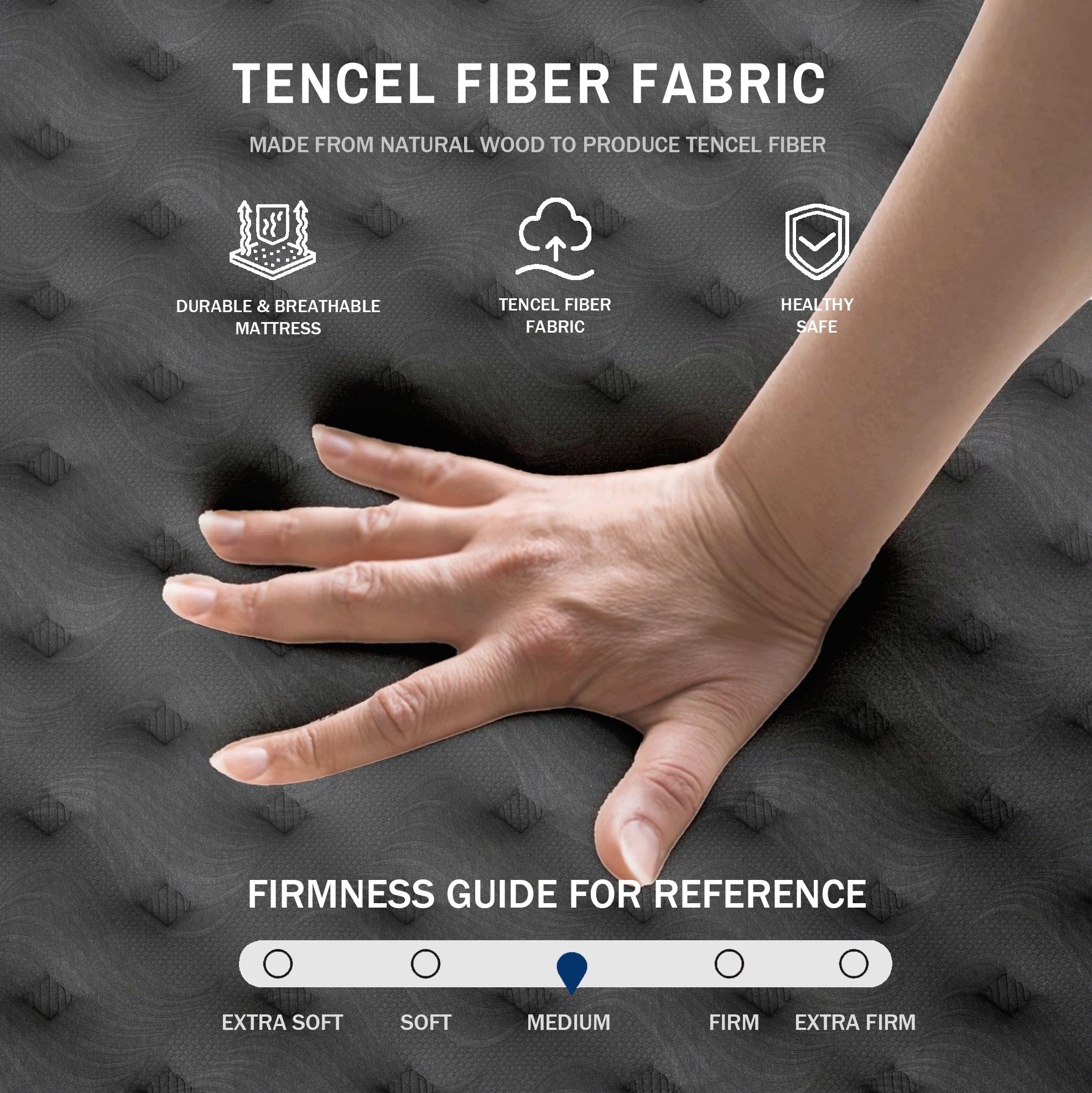 queen size mattress 12/14-Inch Spring Mattress Medium firmness, ergonomic design, hybrid memory foam spring mattress with pocketed coils, comfortable and durable, available in multiple sizes, high-quality new compressed boxed mattress colchones para cama