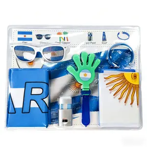 2026 World Cup Soccer Fan Pack – Argentina Flag Glasses, Hand Clappers, Face Paint, Scarf, Headband, Whistle for Game-Day Atmosphere Props