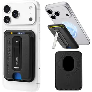 Adjustable MagSafe Magnetic Wallet Card Holder for iPhone 15/16/17 & Samsung Galaxy S26 Ultra – Slim Phone Wallet with Strong N52H Magnets, Easy Access Design, Holds 1–3 Cards, Compatible with Magnetic Phone Cases