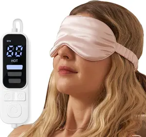 Heated Eye Mask for Dry Eyes, MGD, Blepharitis, Stye Treatment, Warm & Cool Eye Masks, USB Powered, Adjustable, Silk-like Material