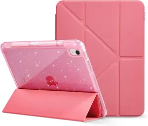 Case for iPad (A16) 11th Generation 11 Inch 2025, iPad 10th Generation 10.9 Inch 2022 - Protective Cover with Multi-Angle Includes Portrait Stand, Pencil Holder and Auto Wake/Sleep, Pink