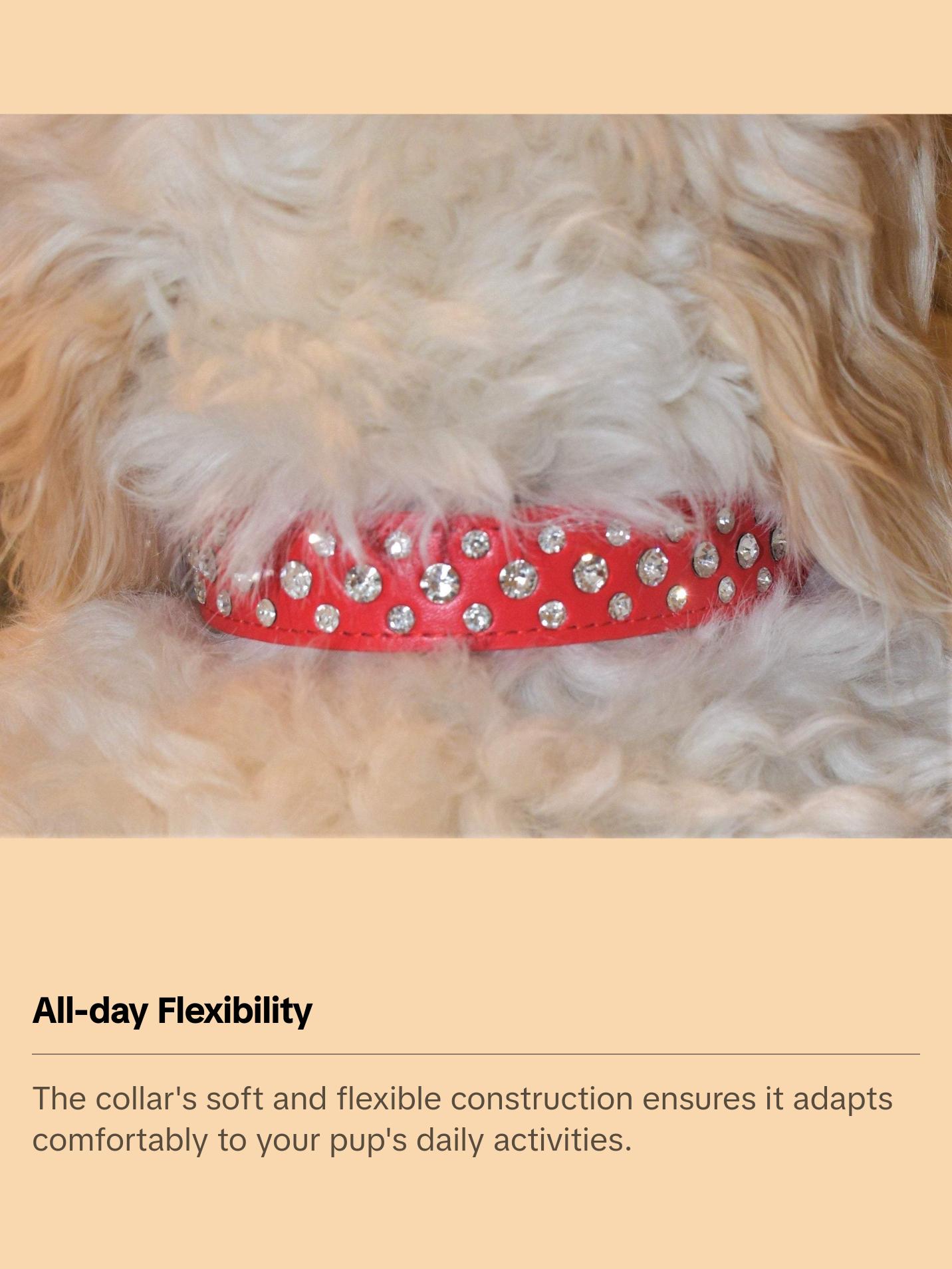 Red Bling Dog Collar