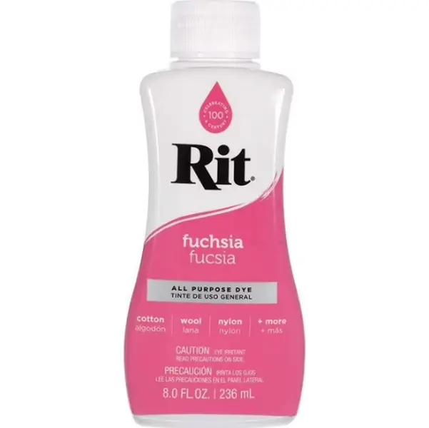 Rit Fuchsia 8 oz Liquid Fabric Dye for Clothing Décor & Crafts