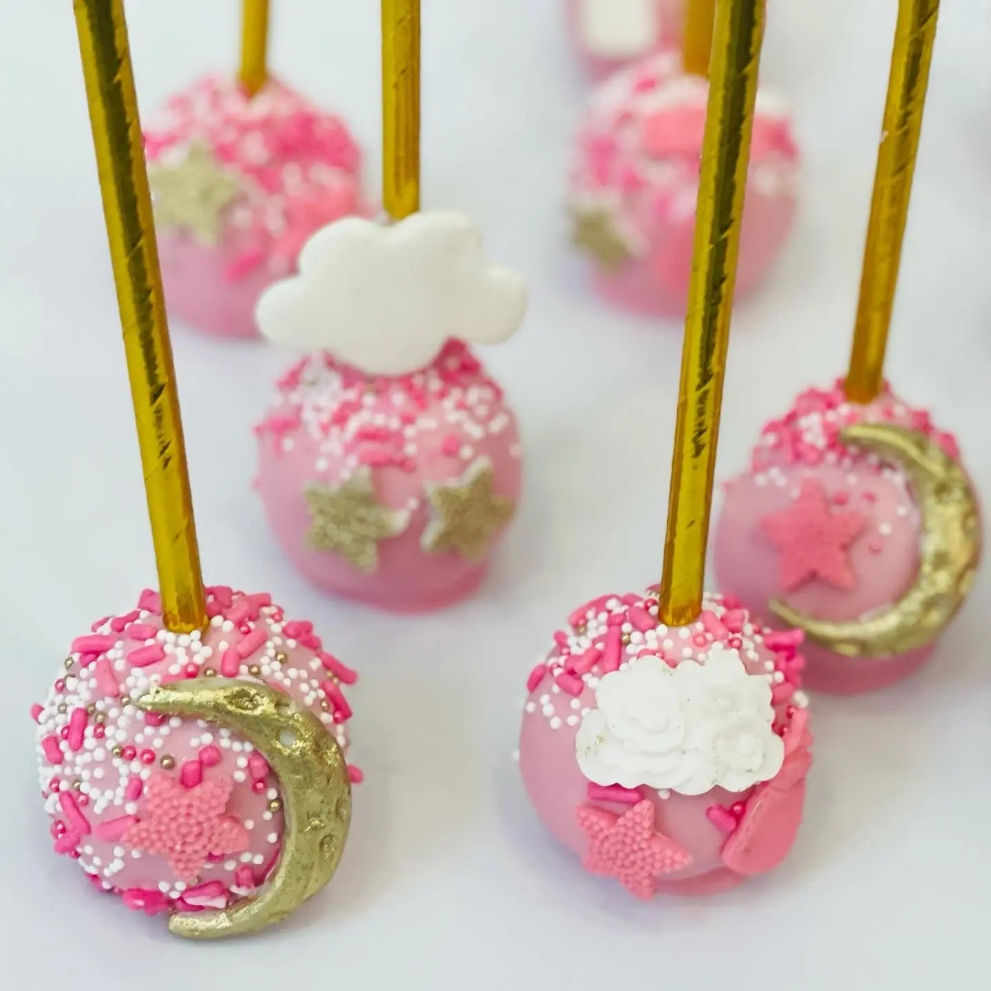 Pink Twinkle Twinkle Little Star Cake Pops – 12 Count | Baby Girl Shower Treats 🎀