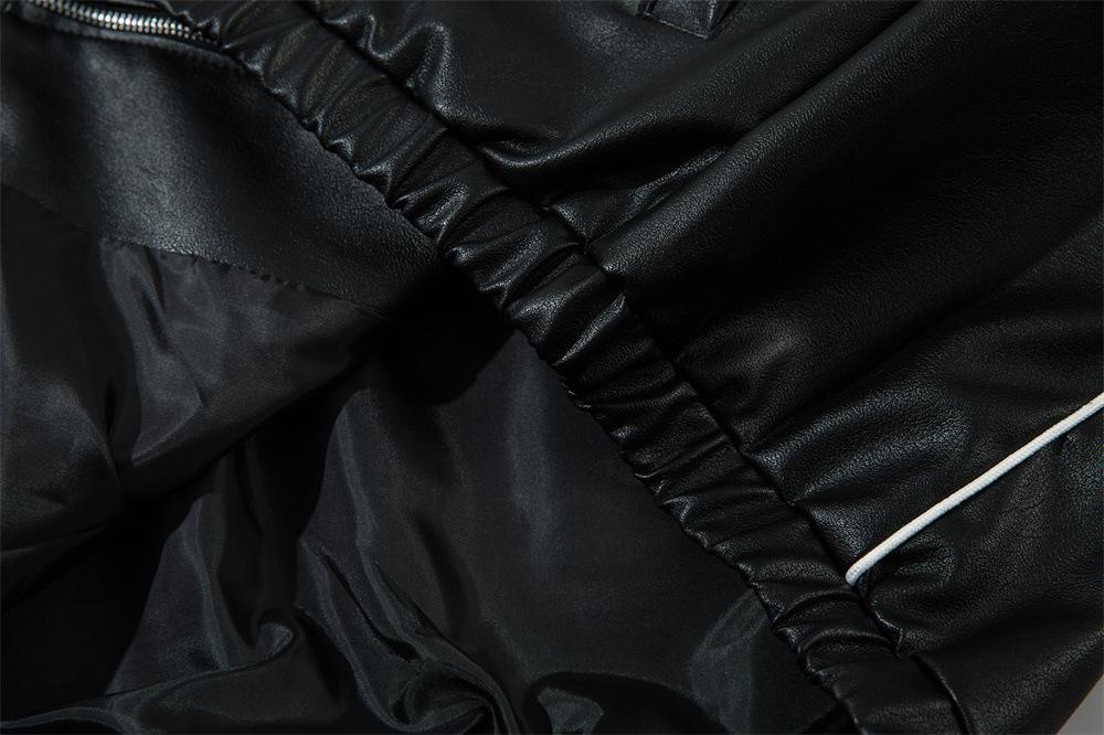 European And American Rock Men's Leather Jacket Jacket Locomotive Racing Suit