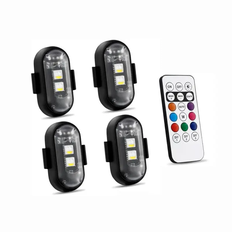 RGB Led Aircraft Strobelights Motorcycle Lights LED Flash Position Wireless Light Aircraft Airplane Helicopter Warning Lights