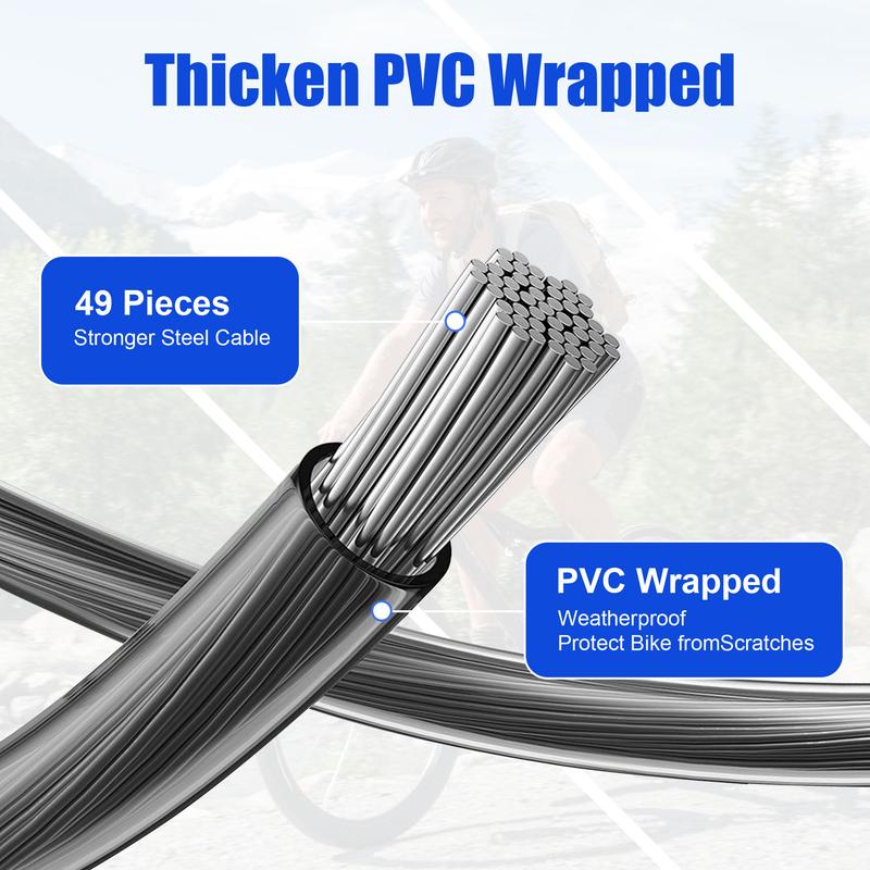 STOP Worrying About Bike Theft! 5-Digit Resettable BikeLock: Heavy-Duty Steel Cable (Tough PU Wrap = NOScratches!)| Anti-Theft Security for Bikes, Scooters, E-Rides & More! Easy to Carry+ Bike Mount Included --Keep Your Gear SAFE Anywhere!