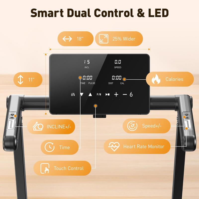 【Premium New Drop】18% Auto Incline Treadmill, 400 LBS Capacity Folding Treadmill with 4.5HP Quiet Motor, 18" Wide Running Belt, 12 HIIT Programs & App Control for Home Gym