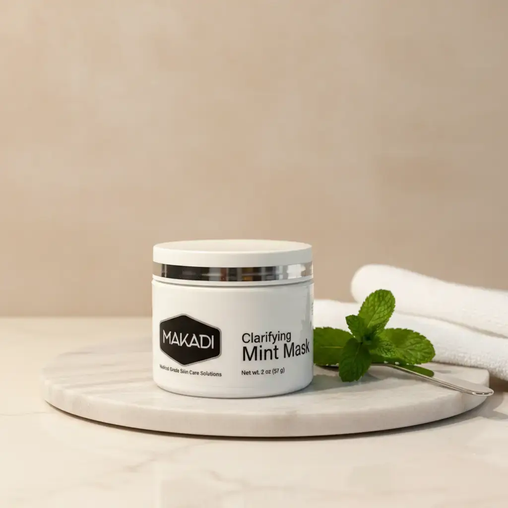 MAKADI Clarifying Mint Mask - Refreshing Mint Scent for Gentle Skin Clarification & Oil Control - Suitable for All Skin Types