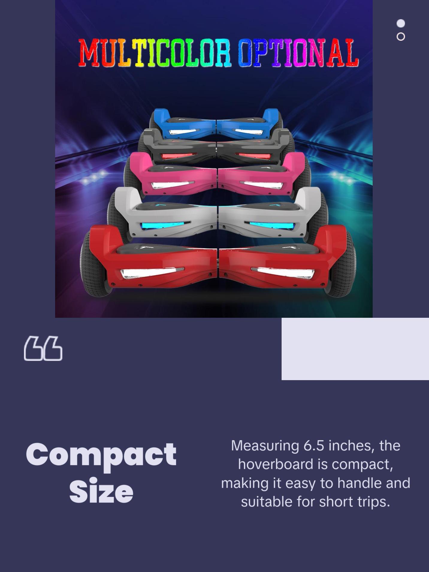 Hoverstar Flash Wheel Hoverboard 6.5 In Bluetooth Speaker with LED Lights Self Balancing Electric Scooter Red