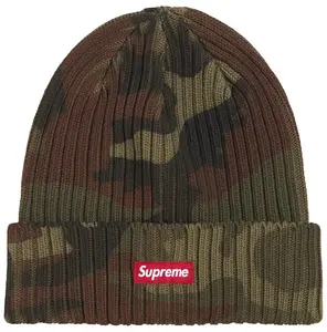 Supreme Overdyed Beanie (SS26) Woodland Camo