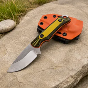 15017 Fixed Blade Knife with Sheath, Durable 8Cr13MoV Steel with Wooden Handle, Lightweight Outdoor Survival Gear for EDC, Camping & Hiking, Camping Knives Folding Pocket  hiking knife alloy titanium flashlight lead