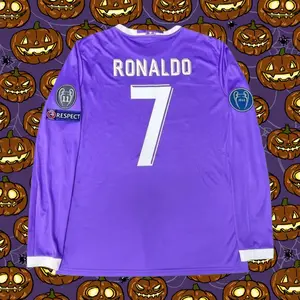 2016 2017 Away Purple No.7 Ronaldo LongSleeved Soccer Jersey