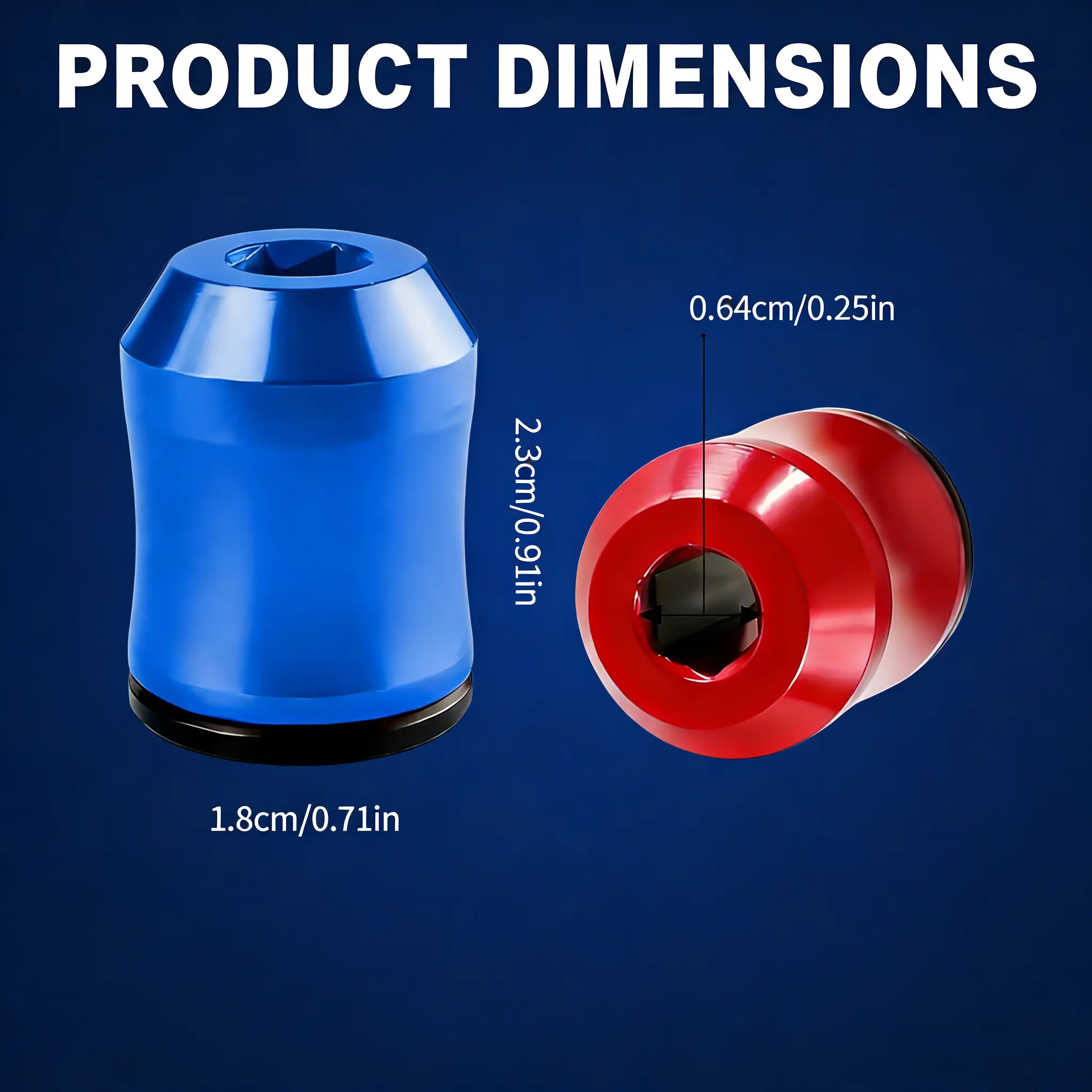 2-Pack Strong Magnetic Screw Rings, 1/4-Inch (6.35 mm) Universal Attachment for Hex Screwdrivers, Power Tool Screwdriver Bits, Magnetic Holder Screwdriver Bits, Cordless Drill Attachment