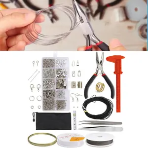 1 Set 10 Grids DIY Jewelry Tool Kit Box Beginners Beading Supplies Handmade Repair Tool Accessories Wires Jewelry Making Pliers DIY Hand Tools Kits