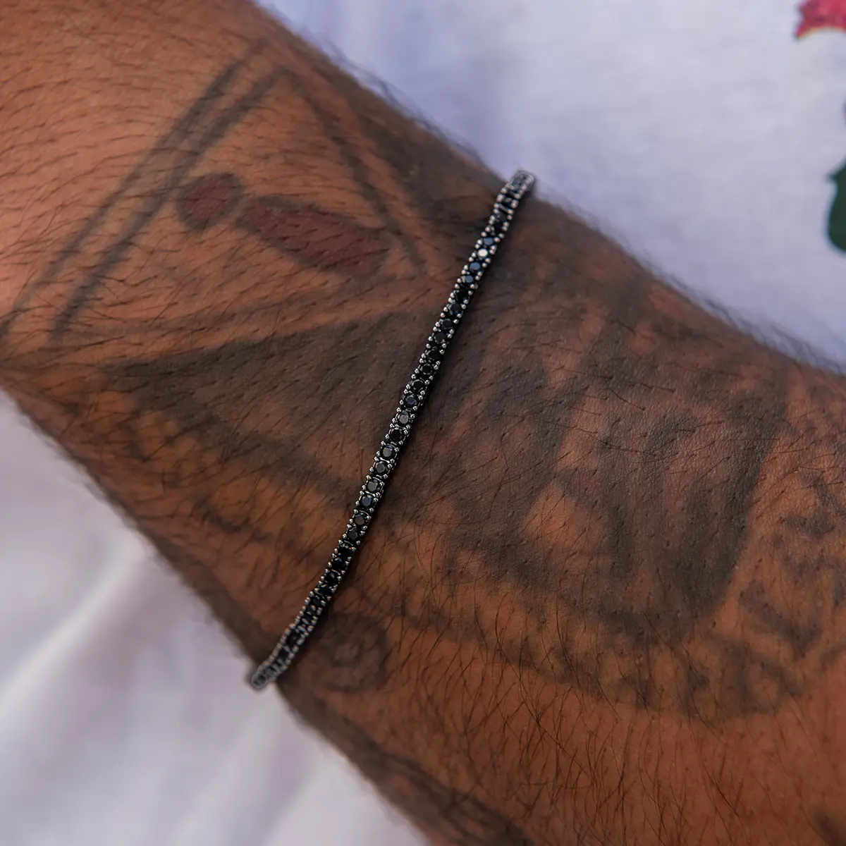 GLD Diamond Tennis Bracelet in Black- 2mm - Perfect Gift