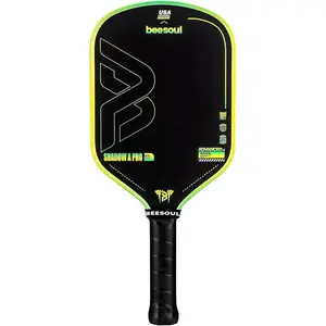 Beesoul Professional Pickleball Paddles,Shadow A Pro – 4th Gen Thermoformed Core– Charged Surface Technology for Power & Feel – T800 Carbon Fiber – USAPA Approved - NFC Chip
