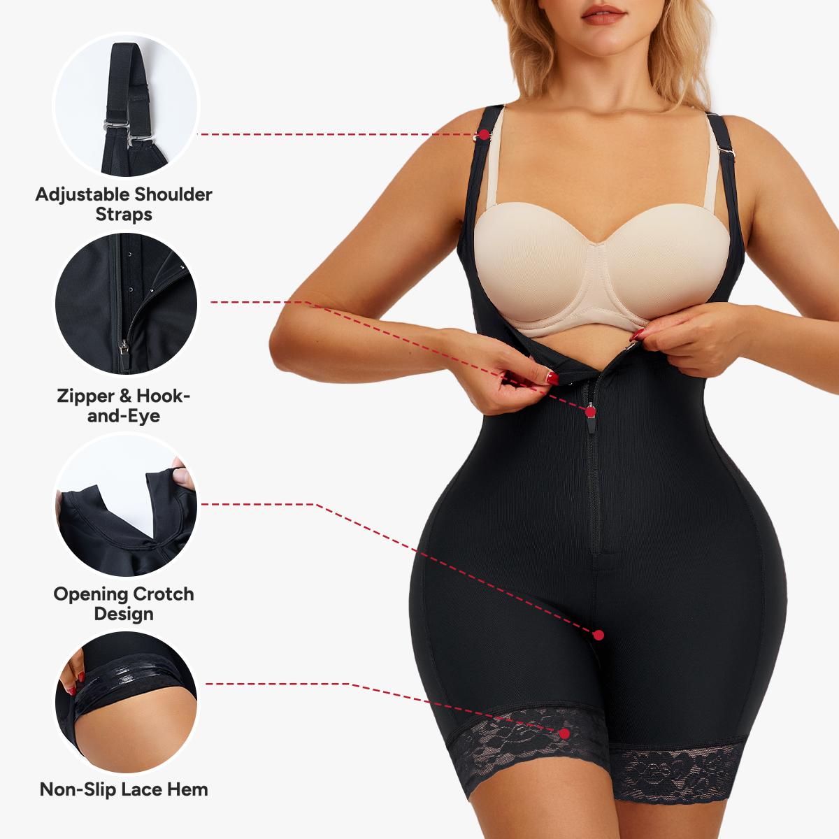 Nebility Women's Lace Shapewear Bodysuit Tummy Control Postpartum Support & Butt Lifter for a Snatched Waist Shapewear High Waisted Pants Basic Compression Womenswear