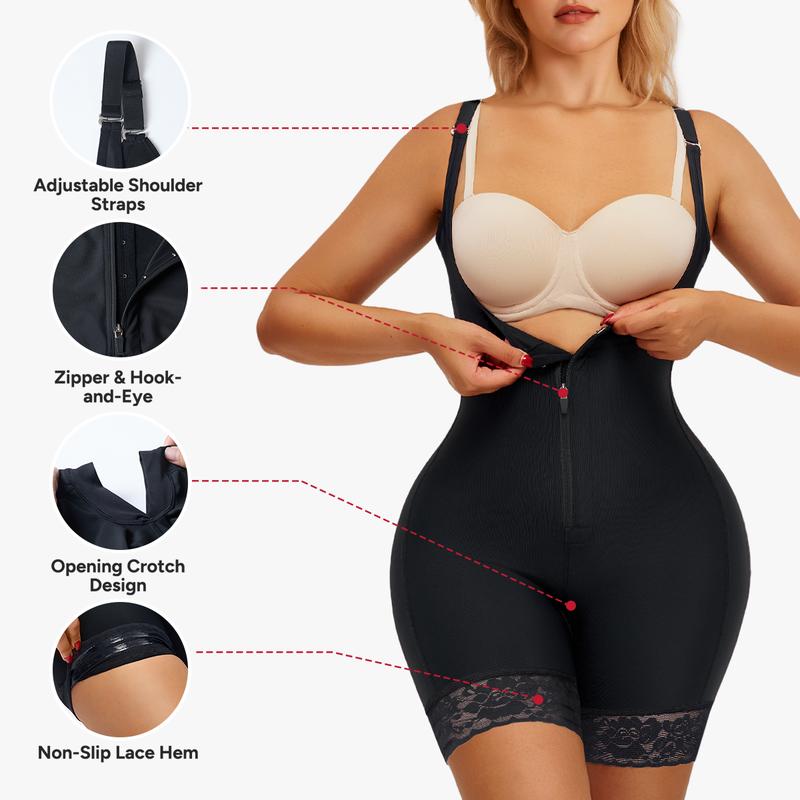 Nebility Women's Lace Shapewear Bodysuit Tummy Control Postpartum Support & Butt Lifter for a Snatched Waist Shapewear High Waisted Pants Basic Compression Womenswear