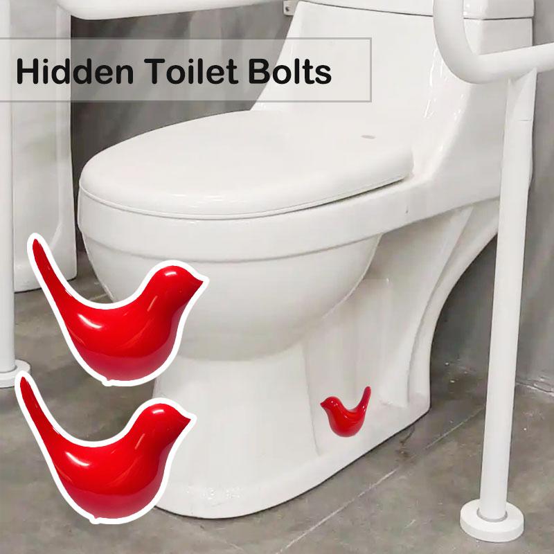 2-Pcs Ceramic Bird Toilet Bolt Covers, Toilet Bolt Caps , easy to install, no power needed, suitable for bathroom decor,Cute Home Decor