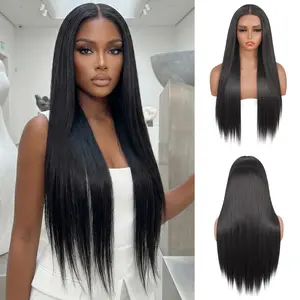 Ourwigs Long Straight Wig 13x5x1 HD Lace Front Hair 26 Inch Natural Hairline Synthetic Hair for Women High-Quality Natural Look