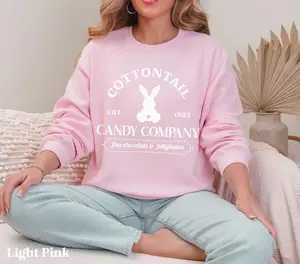 Bunny Sweatshirt Easter, Spring Sweatshirts, Pastel Easter Crewneck, Easter Sweaters Women, Rabbit Sweatshirt, Easter Egg Hunt, Pastel Bunny