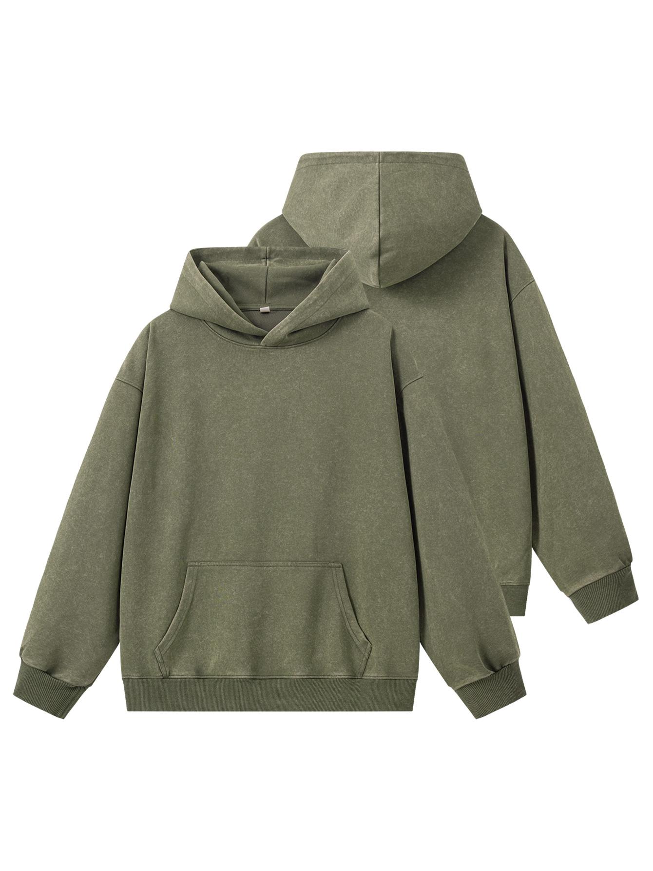 CCCMAI Men's Solid Color Loose Fit Hooded Sweatshirt Regular Fit Casual Long Sleeve Hoodie for Fall & Winter Men's Clothing for Everyday Wear with Quality Hem and Cuff Design Menswear Tops Pullover