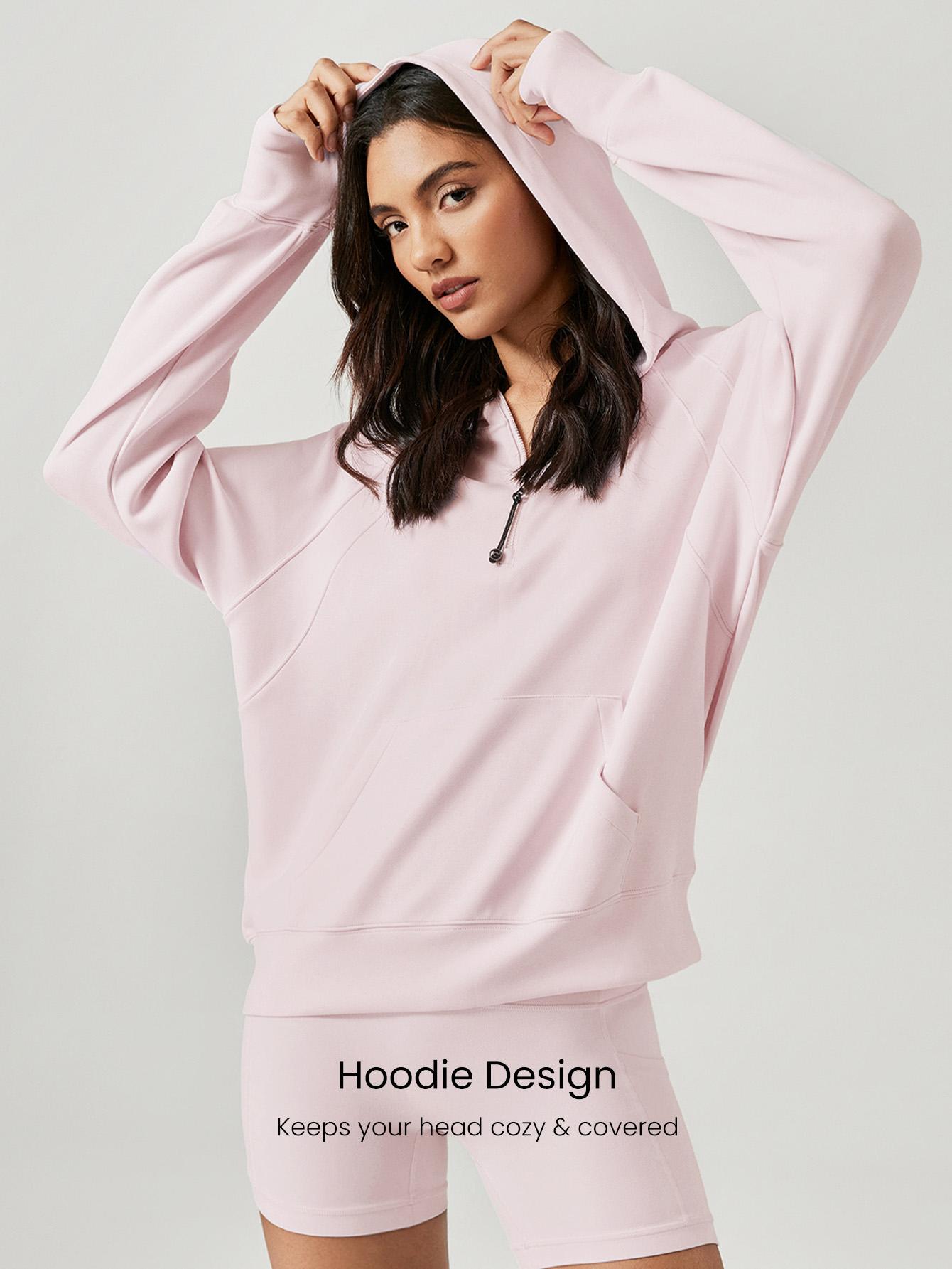 GLOWMODE Modal Silk Touch Oversized Half-Zip Hoodie TikTokShopBlackFriday