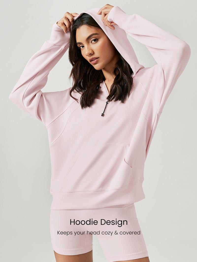 GLOWMODE Modal Silk Touch Oversized Half-Zip Hoodie TikTokShopBlackFriday