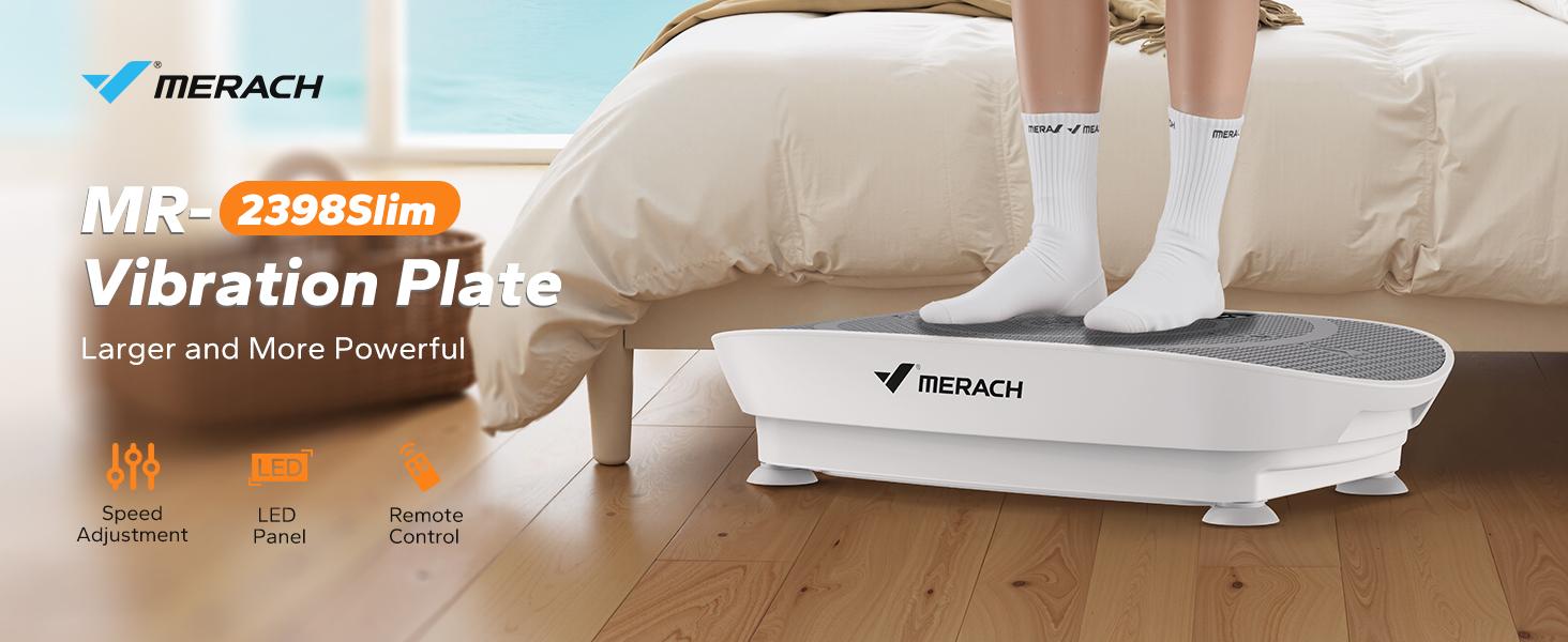 【Live Link only】Merach Slim Vibration Plate Exercise Machine with Lymphatic Drainage for Full Body Workout and Fitness Equipment for Women