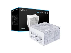 Lian Li SX Platinum 1000W SXP Compact ATX Form Factor Power Supply w/ 12V-2x6 Cable - ATX 3.1 & PCIE 5.1 Compliant - 140mm Fan - Full Modular - 10 Year Warranty - White (SX1000P.W)