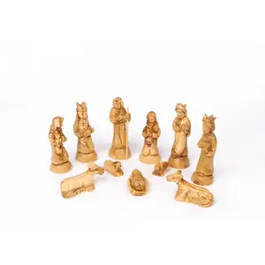 Olive Wood Nativity Scene_ Detailed Nativity Figurines