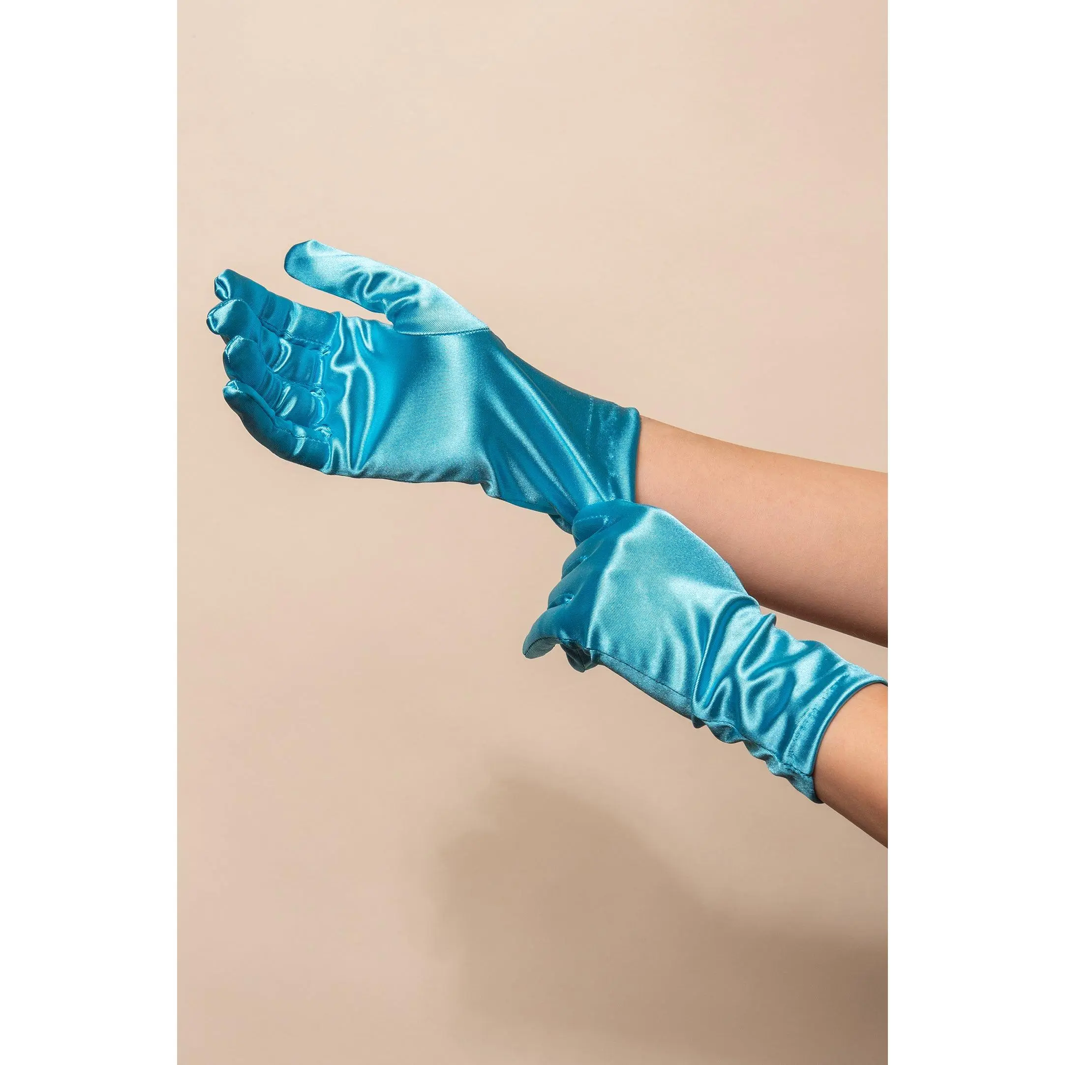 SP Sophia Collection Wrist-Length Satin Gloves, Elegant Classic Bridal Wedding Prom Gloves for Brides, Wedding Gloves