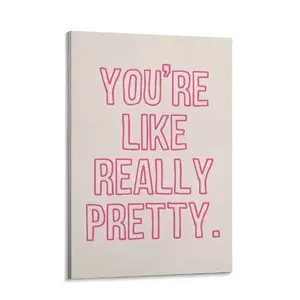 "You Are So Beautiful" Poster, Modern Style, Pink Bathroom Decor, Girly Wall Decoration, Bathroom Wall Art, Cute Bathroom Decor, Home Decoration, Room Decor, Girly Wall Art, Gift For Girls