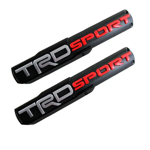 2pcs Sport Off-Road 3D ABS Door Emblem Badge Black & Red – Set of 2 Self-Adhesive Model Nameplate Decals for Pickup Trucks and SUVs – Car Enthusiast Gift