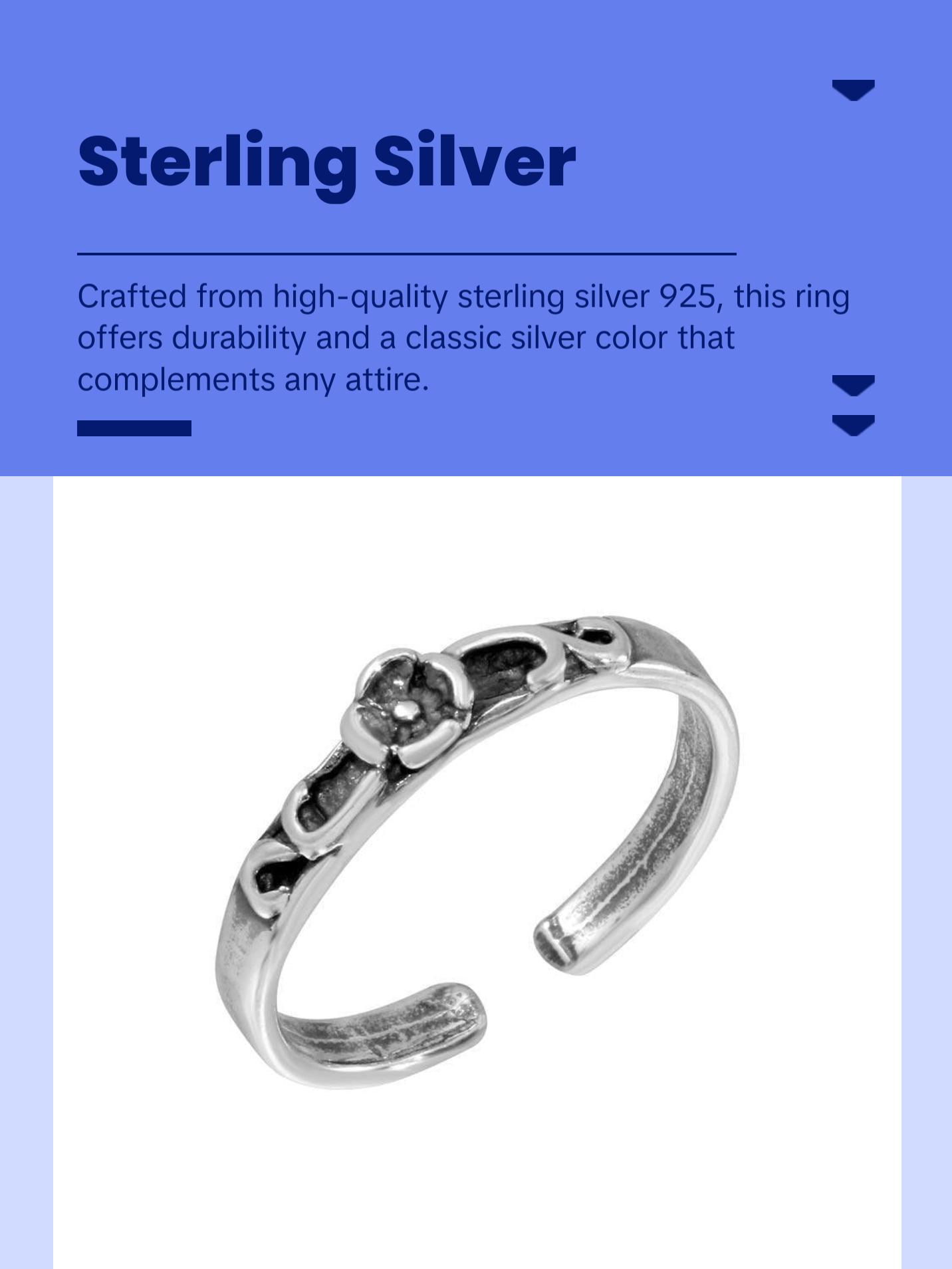 Flower Design Knuckle Ring