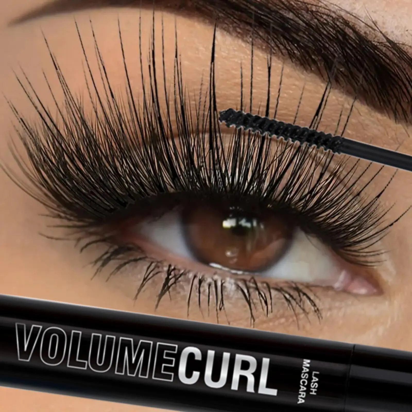 1PC Waterproof Slim Voluminous Lengthening Fluffy Lashes Mascara, Curly Eyelashes, Volumizing Mascara, Waterproof Volume Mascara - Waterproof, Stain-proof, Black, Convenient and Durable, Perfect for Festival and Holiday Gifts