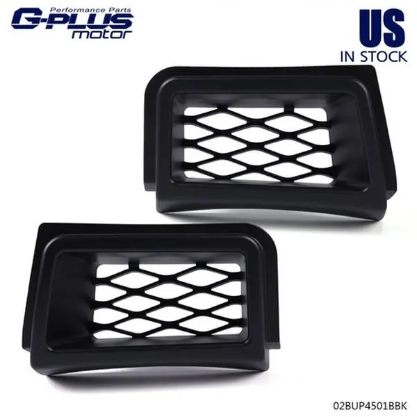 MOTOR GPLUS Black PU Bumper Air Duct Grille Insert Cover Pair Set - Chevy Truck Accessory, Silverado 1500 Accessories, Direct Fit Automotive Replacement Part with Strict Quality Control for 03-07 Chevrolet Silverado 1500