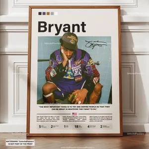 Kobe Bryant Poster Sports Artwork Wall Art