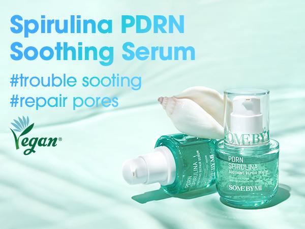 [SOME BY MI] PDRN Spirulina Soothing Repair Serum 1.69oz, 50ml - Vegan PDRN Serum - Anti-Redness & Pore-tightening - Korean Skin care
