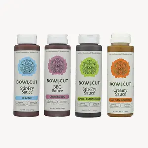 Bowlcut Masterclass Set - Classic Stir Fry Spicy Lemongrass Dan Dan & Chinese BBQ Sauces - Vegan All-Natural - 10 oz Each