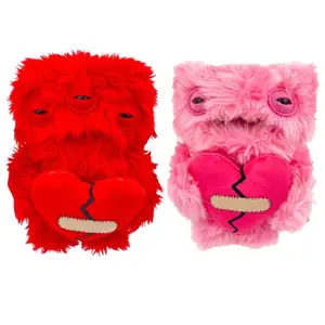 Love Fuggler-Ugly-Monsters Plush Collectible Toy Heart MUNCH MUNCH Stuffed Plush Doll Valentine Present Red and Pink