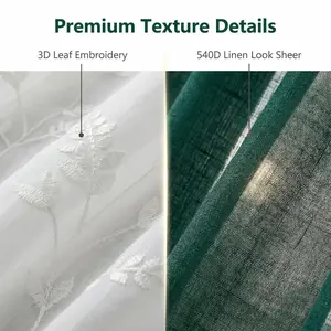 Window Wear 8 Panels 52X84 Inches. Customized package. 4 panels are Dolly fabric embroidered curtains, 4 panels are 540D fabric chiffon. All have rod-in-head design.  curtains enhances indoor aesthetics. FT7433 + L21 Interior Decoration Accessories