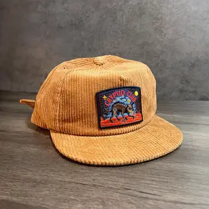 Chupacabra Cryptid Club 5-Panel Corduroy Patch Hat